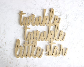 Twinkle Twinkle Little Star Sign // Nursery Decor // Twinkle Twinkle Little Star Party Backdrop // Twinkle Twinkle Little Star Wood Sign