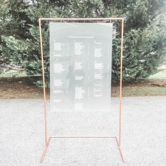 Handmade Custom Copper Stand for Wedding Sign (5 ft x 2.5 ft)