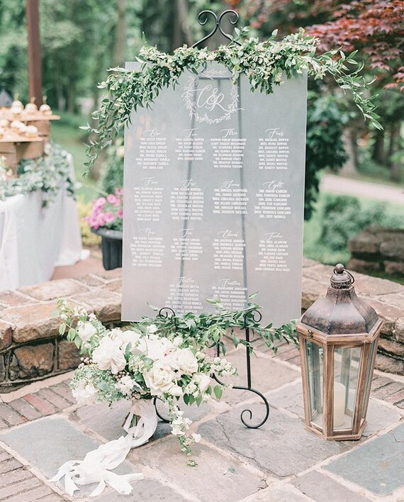 Acrylic Seating Chart Wedding Seating Chart Acrylic Etsy