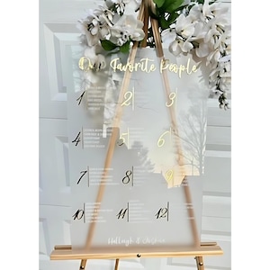 Frosted Acrylic Seating Chart, Wedding seating chart, Wedding seating sign, Acrylic wedding sign, Seating chart, Custom gold wedding sign