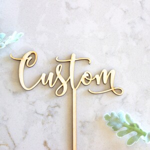 Custom cake topper / Custom birthday cake topper / Custom wood cake topper / Wood topper/Laser Cut Topper / Custom acrylic cake topper