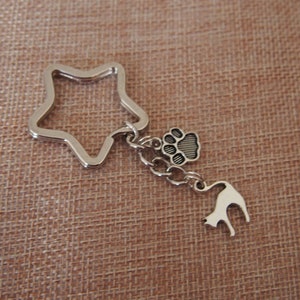 Kat sleutelhanger, sleutelhanger, kat sleutelhanger, handgemaakte sleutelhanger, kat lover cadeau, verjaardagscadeau, kerstcadeau idee, kerst kousen stuffer