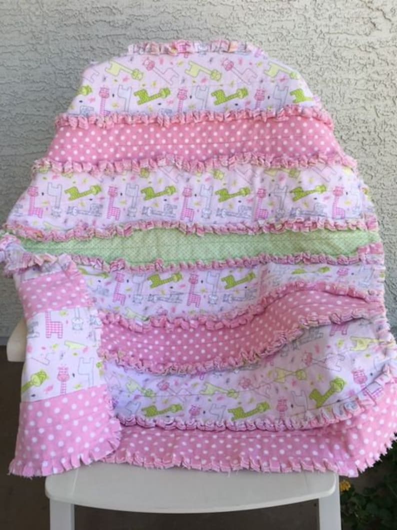 Baby rag quilt Baby girl quilt Pink quilt Baby quilts Etsy