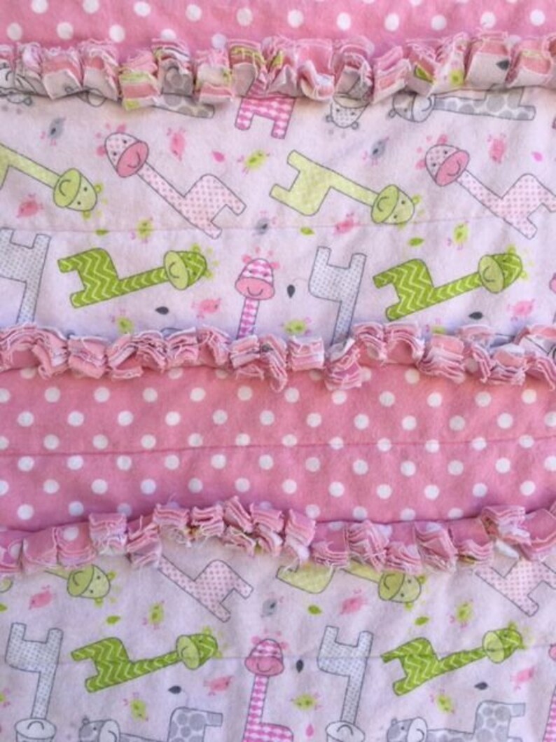 Baby rag quilt Baby girl quilt Pink quilt Baby quilts Etsy