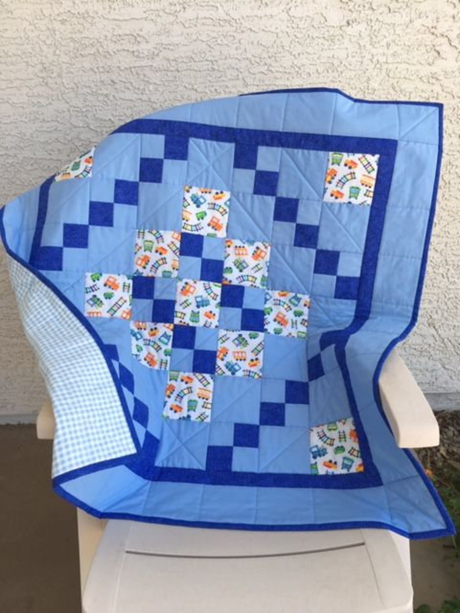 Baby Boy Quilt, Homemade Baby Quilt, Baby Shower Quilt, Handmade Baby Quilt, Pieced Baby Quilt