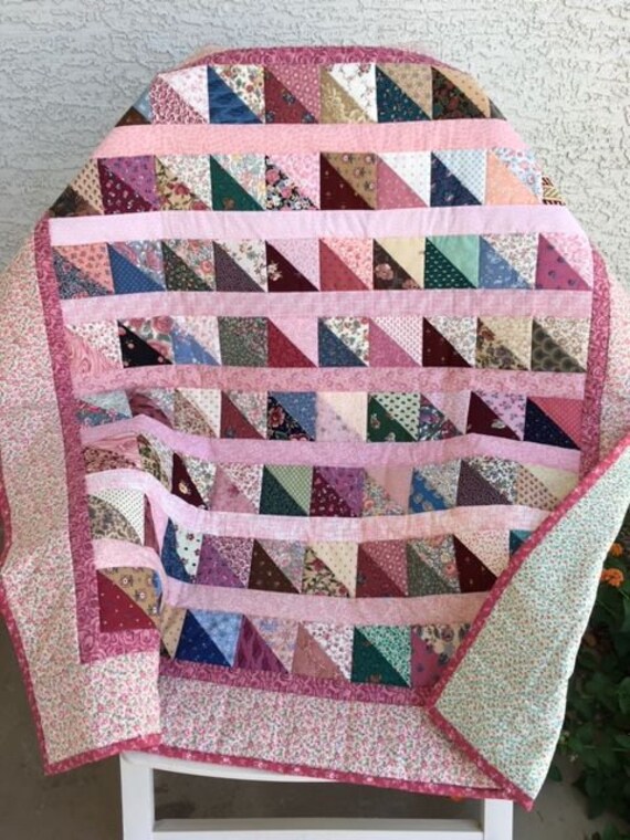 Baby Girl Quilt Pink Baby Quilt Baby Quilts Handmade Etsy