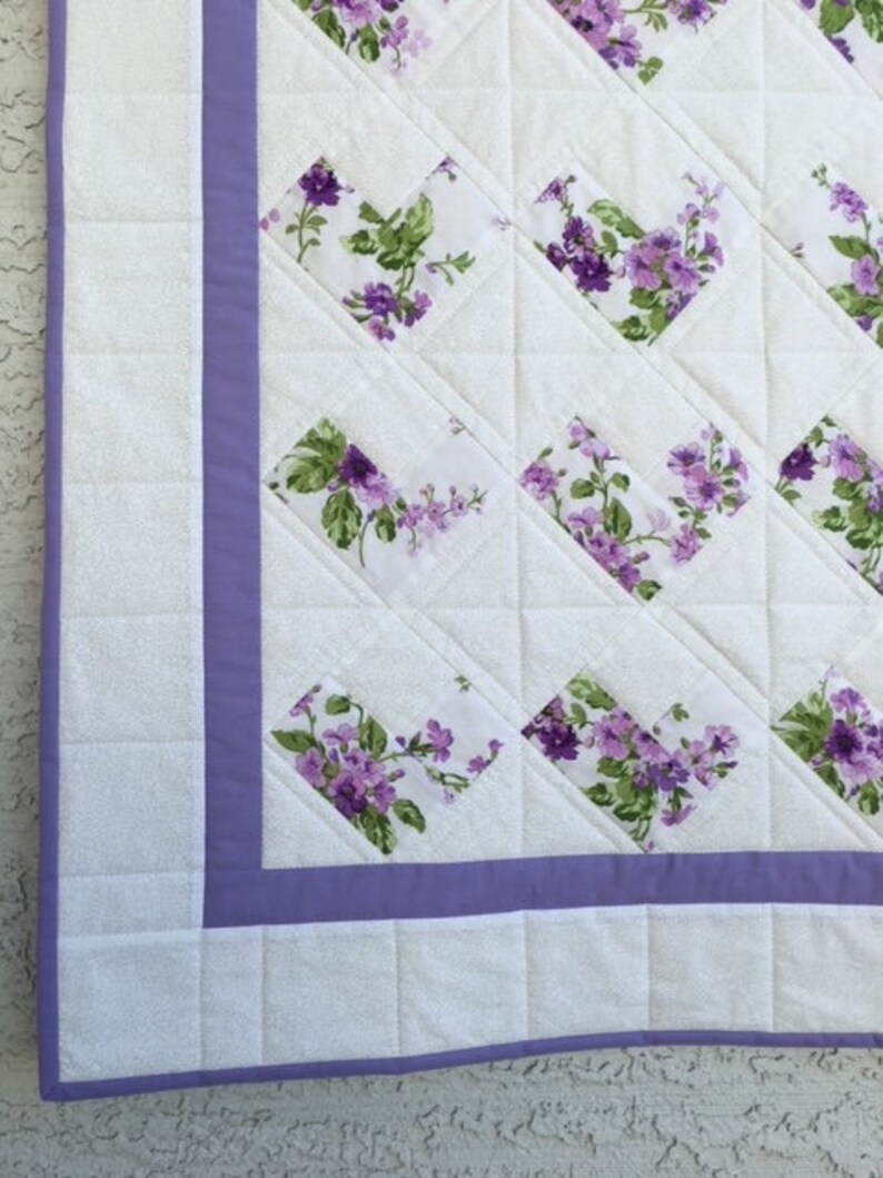 Wall Hanging Quilt Floral Quilt Baby Girl Quilt Baby Shower Etsy