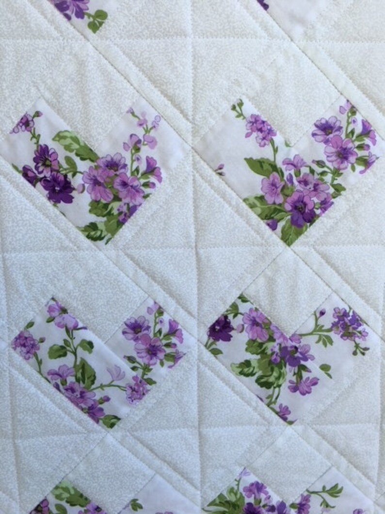 Wall Hanging Quilt Floral Quilt Baby Girl Quilt Baby Shower Etsy