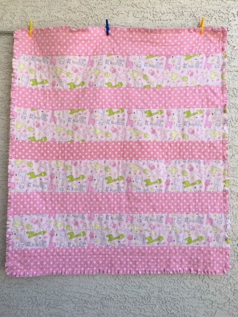 Baby rag quilt Baby girl quilt Pink quilt Baby quilts Etsy