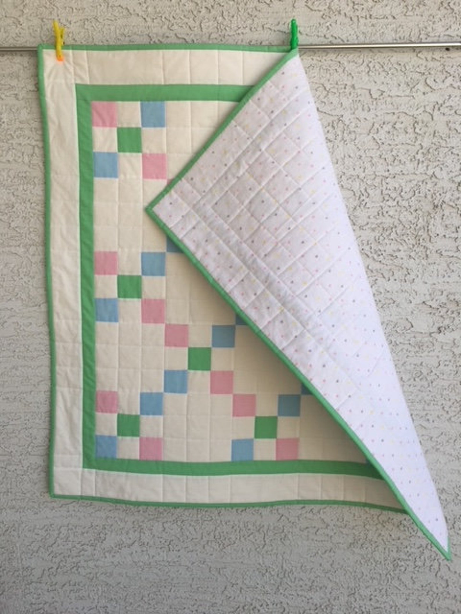 Homemade Baby Quilt, Baby Boy Quilt, Pieced Baby Quilt, Babygirl Quilt