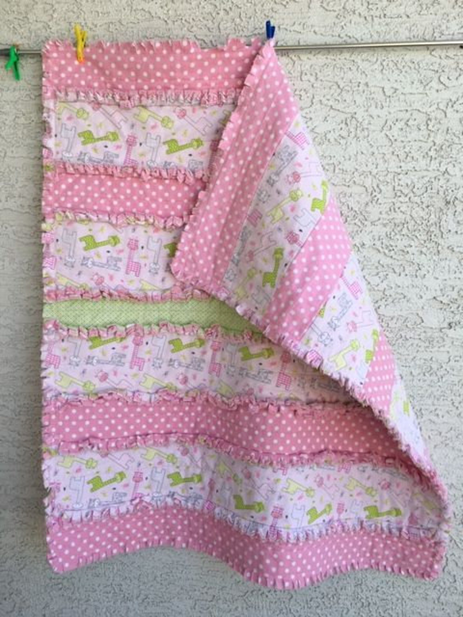 Rag Quilt, Flannel Rag Quilt, Baby Girl Quilt, Baby Rag Quilt, Homemade Baby Quilt, Pink Quilt