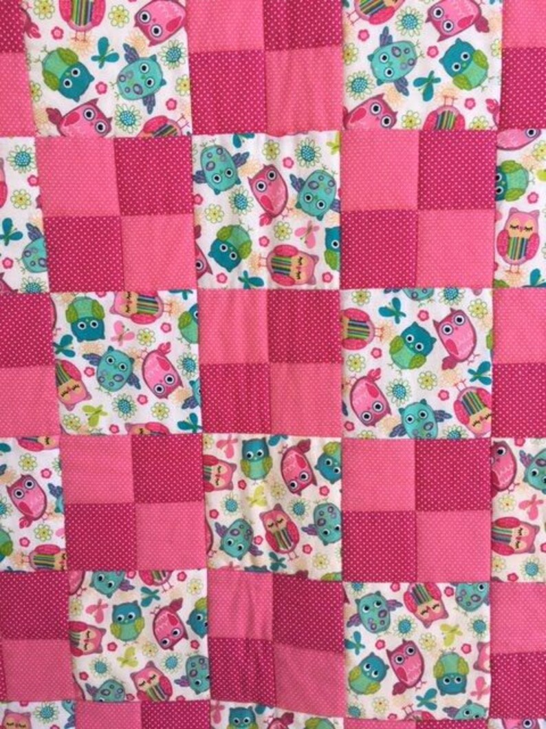 Baby Girl Quilt Baby Quilts Handmade Patchwork Baby Quilt Etsy