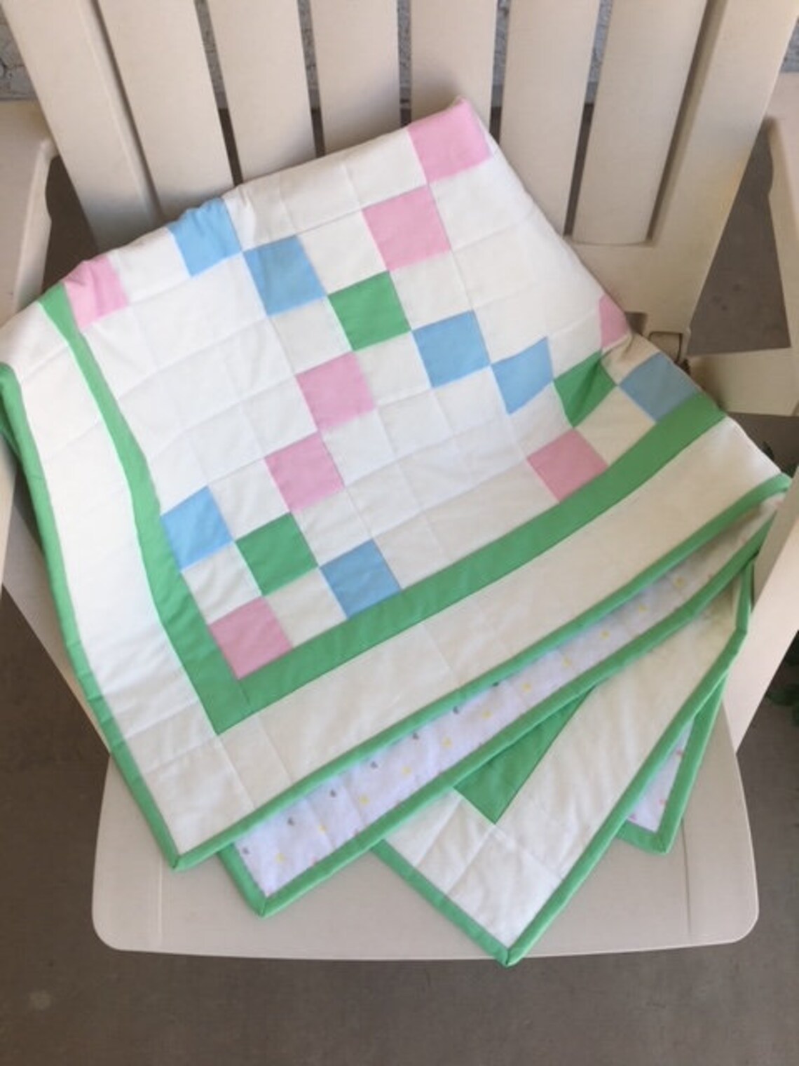 Homemade Baby Quilt, Baby Boy Quilt, Pieced Baby Quilt, Babygirl Quilt
