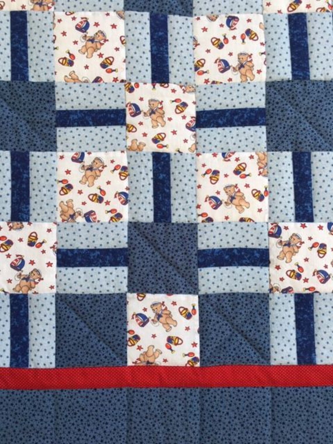 Baby Boy Quilt, Homemade Baby Quilt, Baby Shower Quilt, Baby Quilt, Teddy Bear Quilt, Quilt for