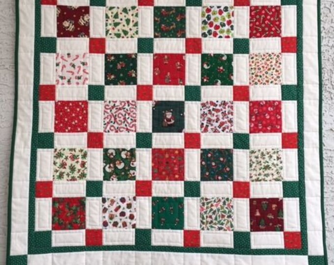 Christmas Baby Quilt, Baby Quilts Handmade, Baby Quilts for Sale, Baby