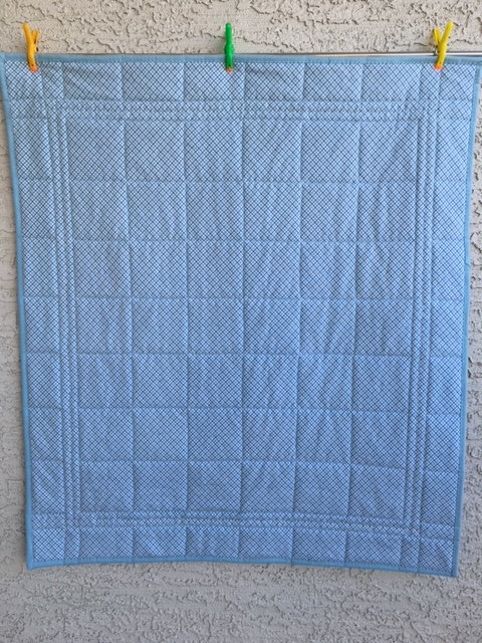 Teddy Bear Quilt, Baby Boy Quilt, Handmade Baby Quilt, Blue Quilt