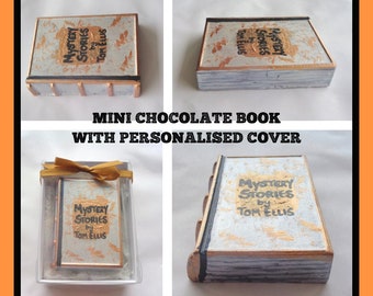 Mini Chocolate Book/Librarian/Author/Reading/Reader/Teacher/Academic/Personalised Book Lover Gift/Edible Book Cake Topper/Child Birthday