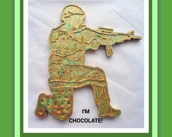 Army Gift/Chocolate Soldier/in the Army/soldier chocolate/camouflage/in the military gift/unusual gift for soldier/special chocolate gift