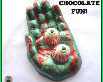 Horror Gift/Loves Horror Fan/Creepy/Scary/Halloween Chocolate/Hearts/Zombie Hand/Eyeballs/for men/boys/him/man/boyfriend/husband/girlfriend