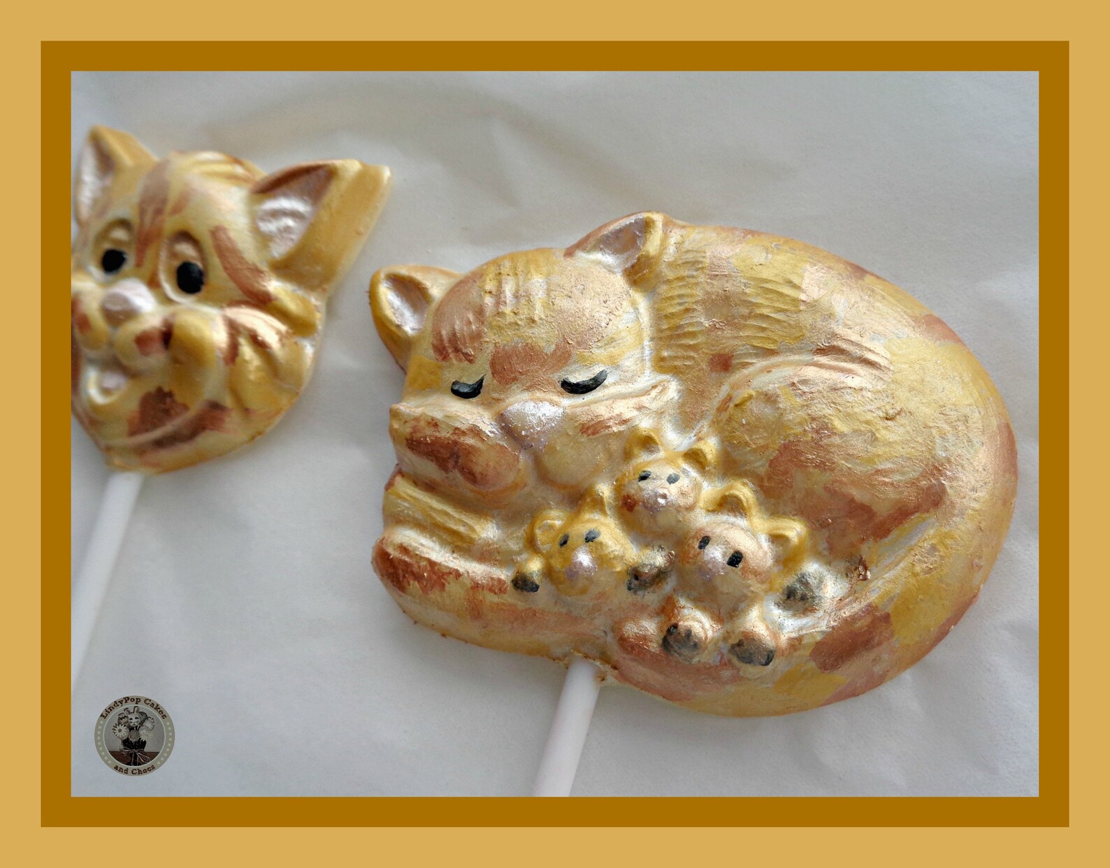 Chocolate Cat Lollipops/ginger Cat Gift/cat Chocolate Etsy