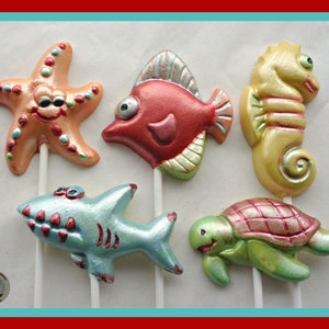 Chocolate Sea Creatures Chocolate Gift/Under the Sea Party/Ocean/Sea/Beach Marine Life/Kids Birthday/starfish/turtle/fish/seahorse/shark/son