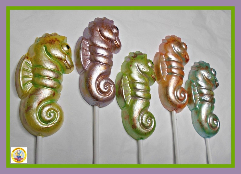 Seahorse Chocolate Lollipops/Sea Creature/Chocolate gift/Sea Etsy