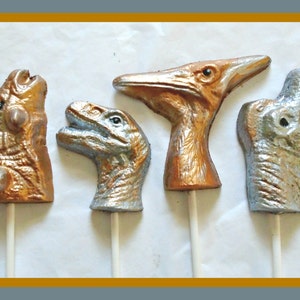 Chocolate Dinosaur Lollipops/Dinosaur Chocolate Gift/Dinosaur Gift/Dinosaur Birthday/Prehistoric/Paleontologist/Jurassic/Men/Boys/Girls