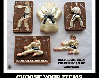 Personalised Martial Arts Chocolate Gift: Karate, Taekwondo, Judo -  Edible Cake Toppers - Hand-Painted