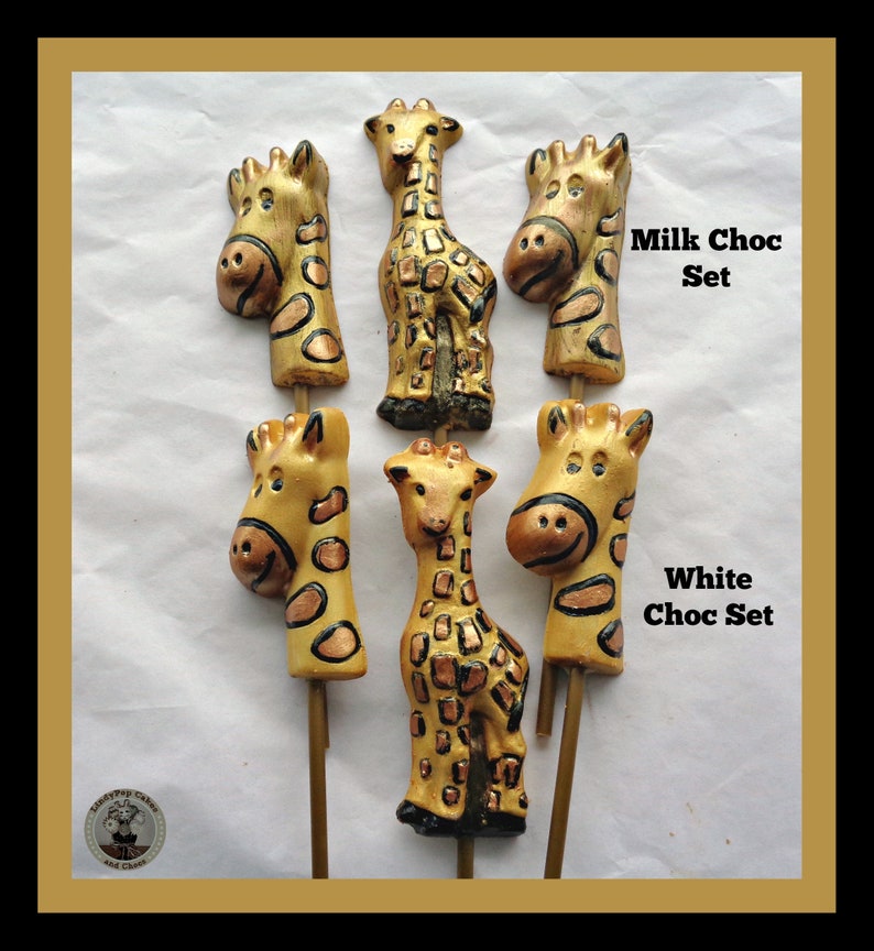 Giraffe Gift Chocolate Lollipops/chocolate Giraffe Etsy