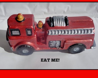 Chocolate Fire Engine/Gift for Fire fighter/Edible Fire Truck/Fireman Birthday Gift/Boys Fire Engine/Firefighter Dad/Retirement/Man Woman