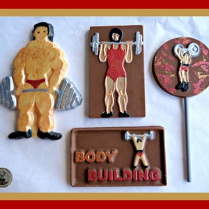 Bodybuilder Chocolate Gift/Male Gym/Gift for Him/Powerlifting Weights Barbell/Muscle Man/Weightlifter/Fitness/Mens Gift/Husband/Boyfriend
