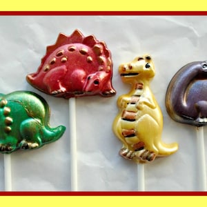 Chocolate Dinosaur Lollipops/Dinosaur Gift/Kids Chocolate/Chocolate Lollipops/Boys Dinosaur Party Favours/Boys Birthday Gift/Dinosaur Lolly
