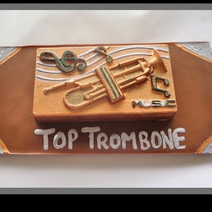Trombone Gift/Chocolate Trombone/Edible Personalised/Brass band instrument/Jazz musician/marching band/Dad/brother/friend birthday/men