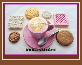 Chocolate Teacup/Tea Drinker Gift/Chocolate Biscuits/Tea Lover/Edible Teacup/Personalised Tea Gift/Mum/Dad/Wife/Sister/Nan/Grandma/Grandad