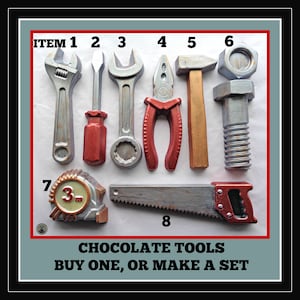 Chocolate Tools/Gift for Him/Edible Tool/Hammer/Pliers/Saw/Nut Bolt/Spanner/Wrench/Screwdriver/Husband/Boyfriend/Brother/Dad/Son/Male/Man