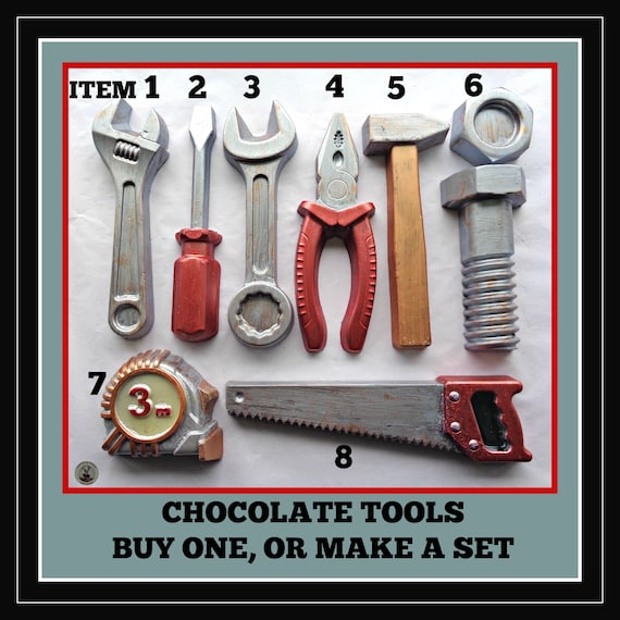 Chocolate Tools/gift for Him/edible Tool/hammer/pliers/saw/nut
