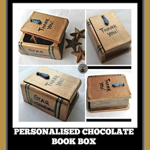 Book Lover Gift/Chocolate Book/Chocolate Gift/Librarian/Author/Reading/Reader/Teacher/Academic/Personalised Book Gift/Edible Book/Mum/Dad