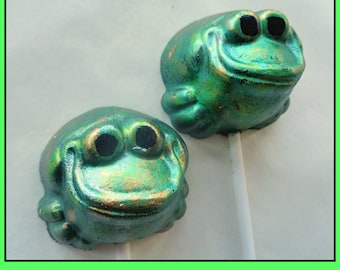 Funny Frog Gift/Chocolate Frog Lollipops/Edible Frog/Frog Lover/Amphibian/Toad/Boys Birthday Gift/Husband/Boyfriend/Son/Man/Frog Birthday