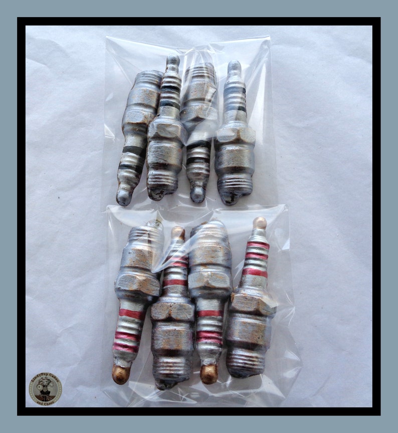 Chocolate Spark Plugs/Gift for Mechanic/Auto/Edible Spark plugs/Car gift/Cake Toppers/Car Repair/Breakdown Service/Husband/Boyfriend/Son/Him image 6