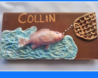 Fishing Gift/Chocolate Gift/Fish/Fisherman/Male/Female/Men Birthday Gift/Boy/Uncle/Dad/Friend/Brother/Husband/Seaside/Lake/Sea/Boyfriend