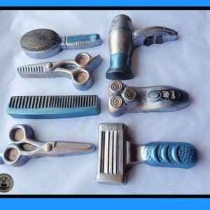 Chocolate Tools for Hair/Male Hairdresser/Barber/Hairdryer/Brush/Comb/Scissor/Razor/Electric Shaver/Unusual Birthday Man/Men/Son/Dad/Husband image 2