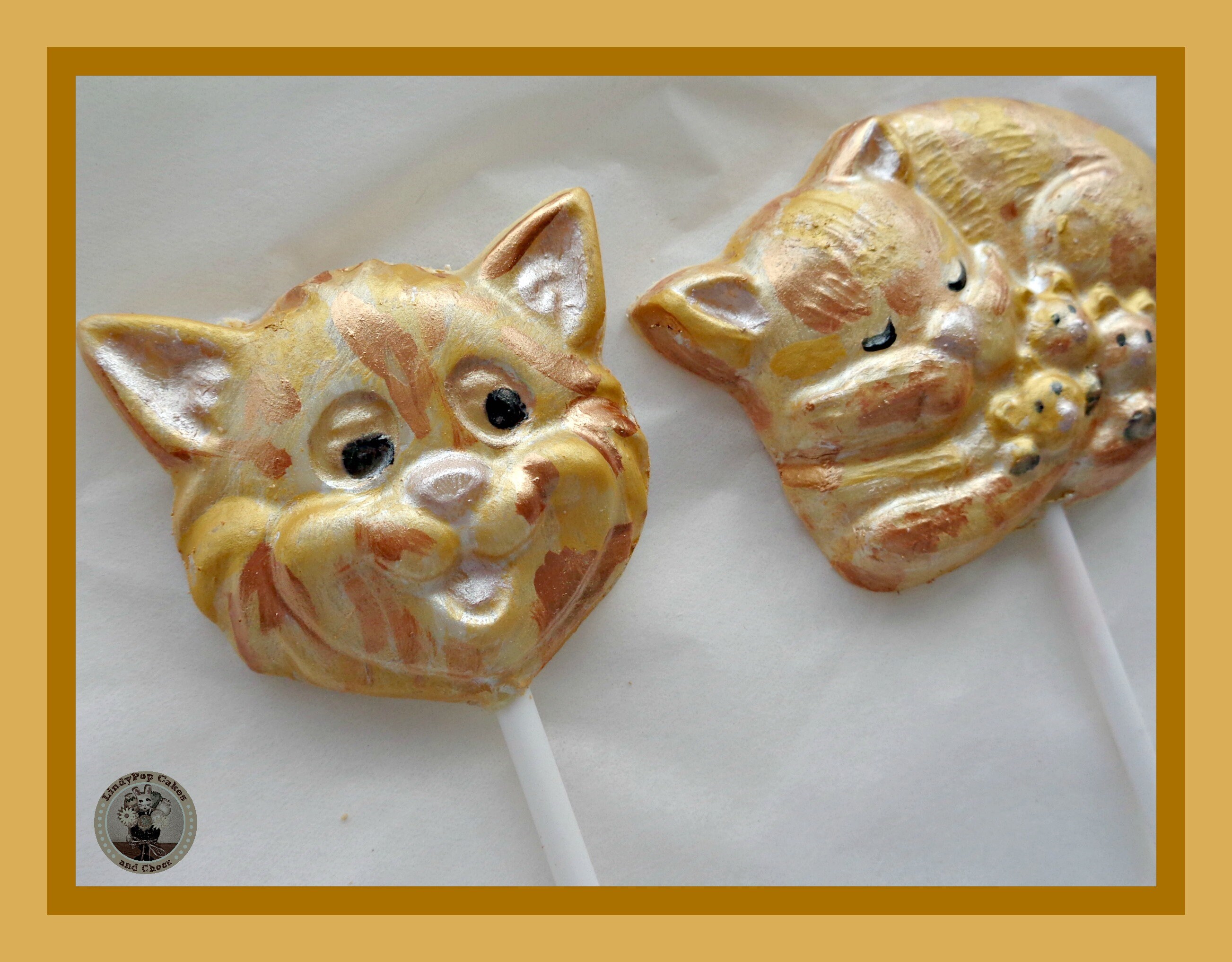 Chocolate Cat Lollipops/ginger Cat Gift/cat Chocolate Etsy