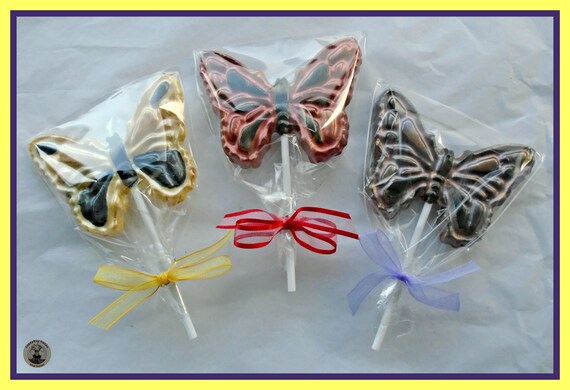 Butterfly Chocolate Lollipops/pretty Butterfly Gift/painted  Butterfly/edible Butterflies/girl  Birthday/insect/women/female/woman/daughter 