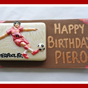 Chocolate Football Gift/Boys Birthday/Male Soccer Player/Football Fan Dad/Brother/Husband/Personalised/Men/Man/Football Team/Coach/Edible