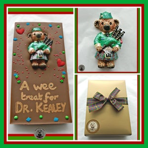 Scottish Gift/Chocolate Gift/Scotland/Bagpipes/Piper/Scots/Scottish Wedding/Birthday Edible gift/kilt/tartan/Scottish relative/man/woman/mum
