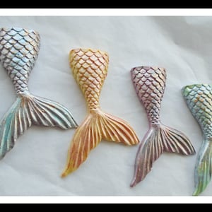 Mermaid Tail cake toppers/Chocolate mermaid tails/Ocean/Beach Sea Seaside/Girls Under the Sea Birthday Party/Cupcake Toppers/Chocolate Shell