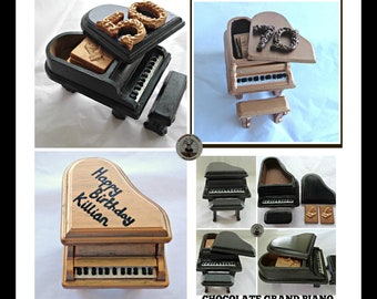 Grand Piano Chocolate Gift: Edible Music Teacher Present - Personalised Cake Topper