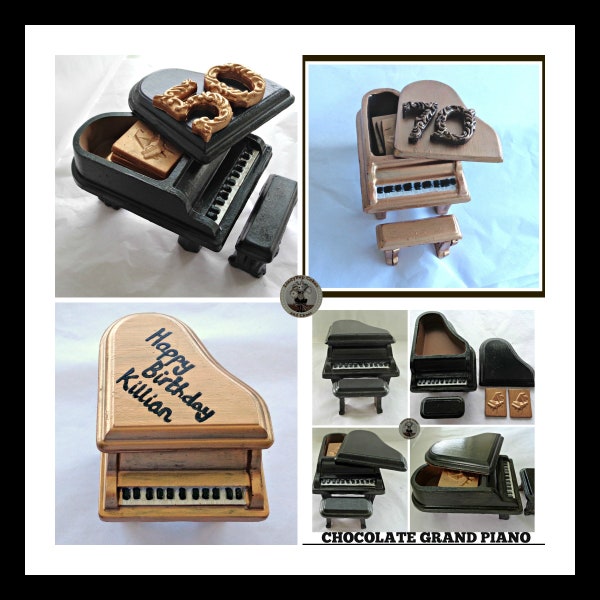 Grand Piano Chocolate Gift/Pianist/Edible Piano Personalised/Piano Player/Classical Music/Songwriter/Musician/Teacher/Male/Female/Man/Woman