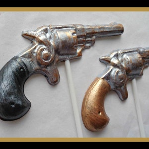 Chocolate Pistols/Chocolate Gun/Chocolate Lollipops for him/Edible gun/Cowboy/Shooting/Boys Birthday/Husband/Boyfriend/Son/Brother/Dad/Man