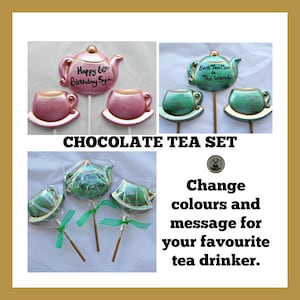 Chocolate Teapot Teacup/Tea Drinker Gift/Chocolate Gift/Tea Lover/Edible Teapot/Personalised/Mum/Dad/Wife/Sister/Nan/Grandma/Grandad/Husband